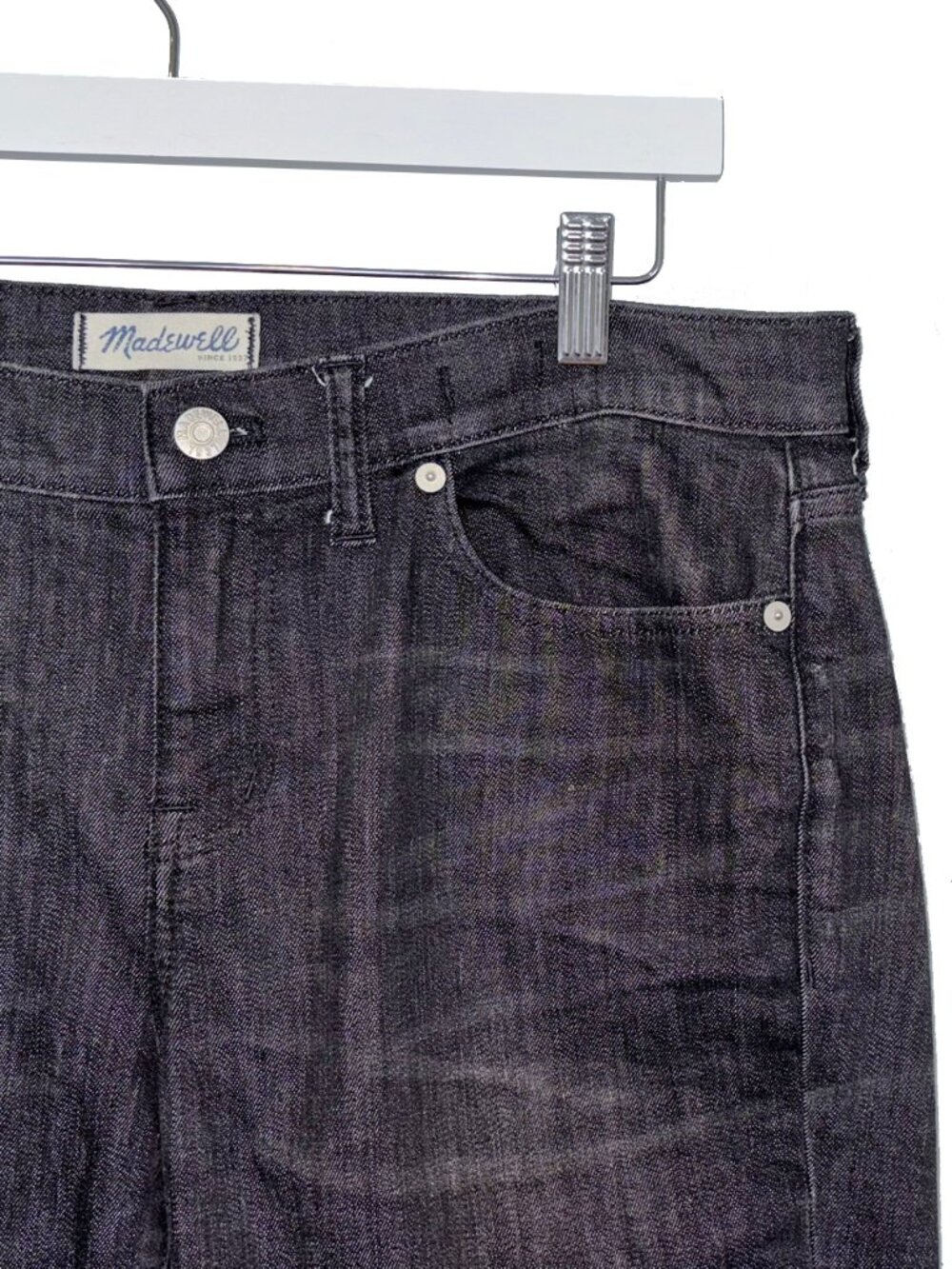 Madewell Black / Gray Denim Slim Boy Jean - Size 30
